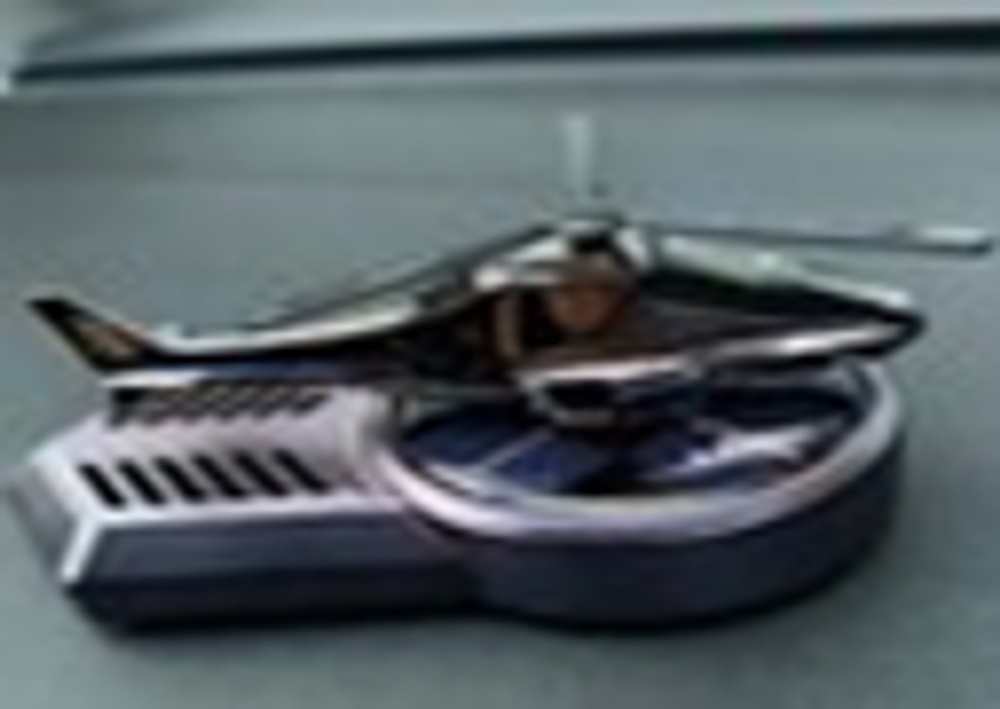 Ароматизатор-игрушка -на торпеду- Вертолет - солн батар (жидк)- YC-123CL Gologne A