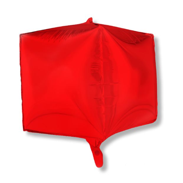Agura Шар 3D Куб  фольга  26" / 65 см  красный (Agura) (БГ-50)