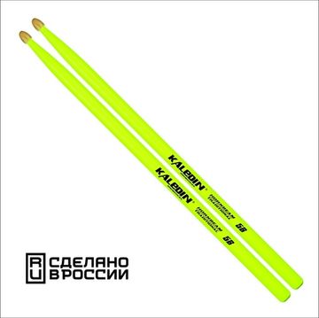 Барабанные палочки, граб, флуоресцентные, Kaledin Drumsticks 5B Yellow 7KLHBYL5B