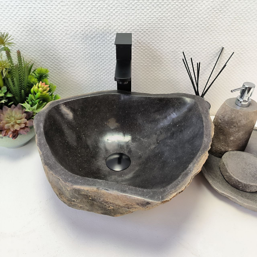 Раковина из речного камня RS-63852 (43*39*15) 0121