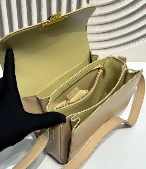 Сумки CELINE CLASSIQUE TRIOMPHE из блестящей кожи