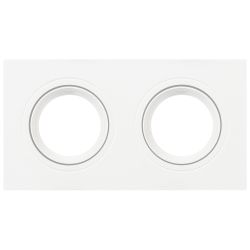 Светильник встраиваемый декоративный ЭРА KL92-2 WH под лампу MR16 GU5.3 белый пластиковый