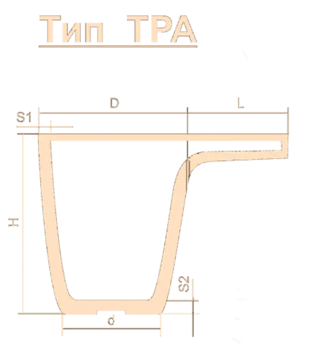 Тигель TPA 100 L2 Lн=260