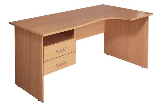 КМ75 Монолит (СМ4П+ТМ11) Стол кривол. с тумбой П 1404х904(704)х756