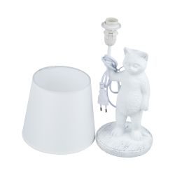 UML-B465 E14 WHITE Светильник настольный декоративный Кот. под лампу Е14. 40W. Механический выключатель. Белый. ТМ Uniel