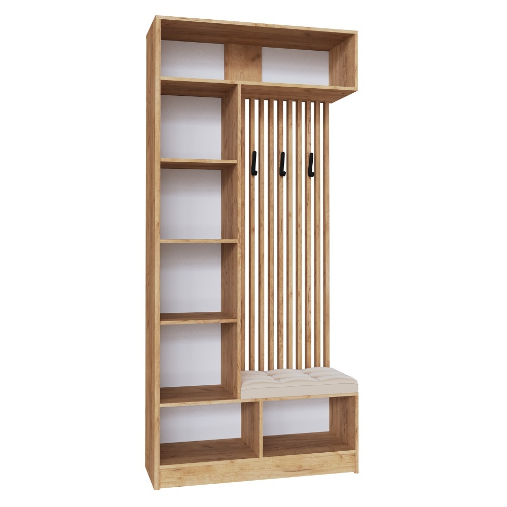 Мини-прихожая Руэлла, Дуб крафт золотой, Белый