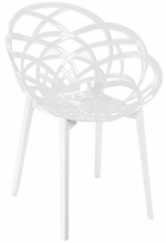 Кресло пластиковое Papatya Flora, белый