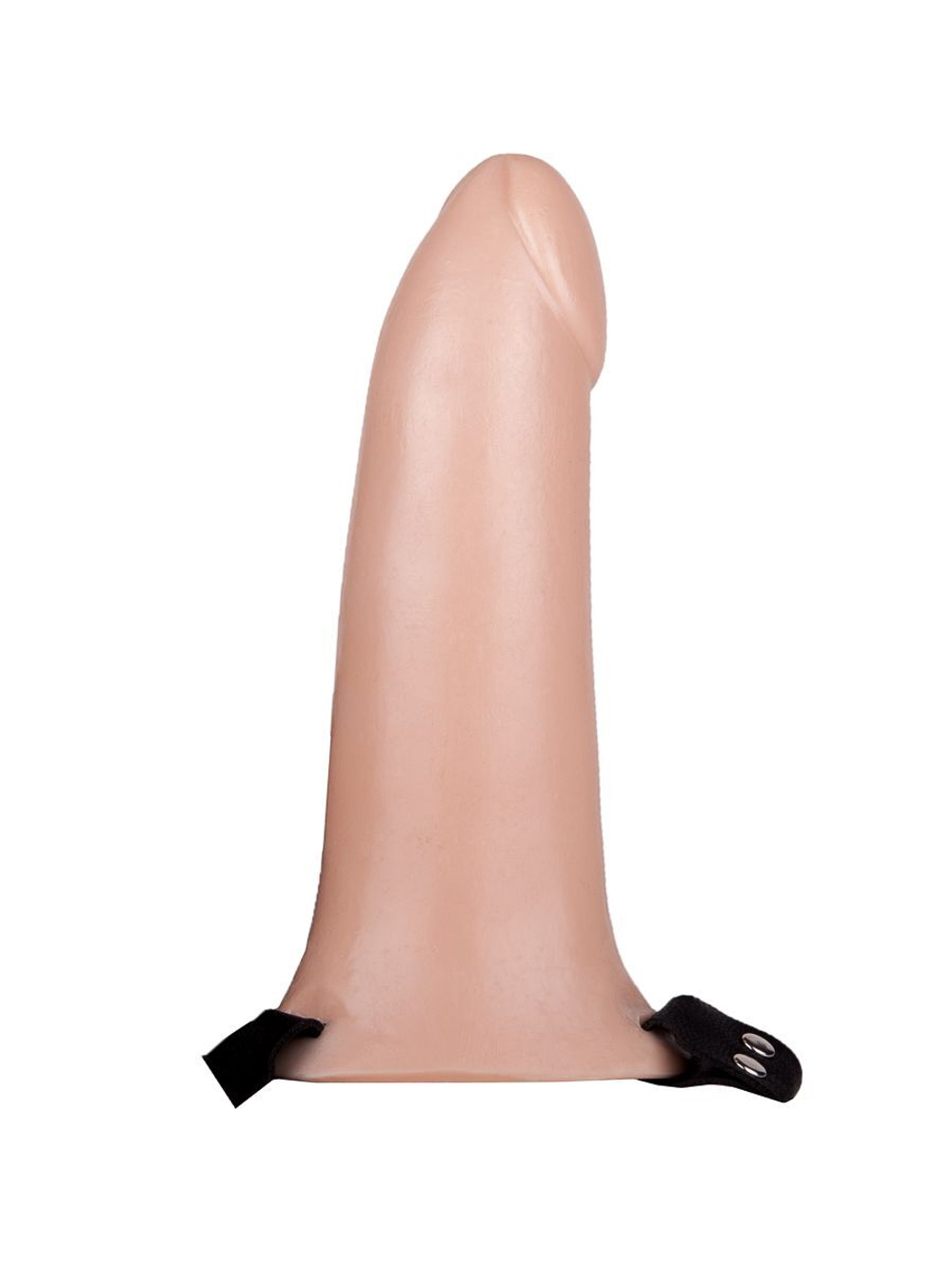 Фаллопротез пустотелый LOVETOY на ремешках, 17 см, телесный