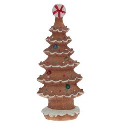 GAEM Фигурка декоративная с подсветкой "Пряничная елка", L12 W7 H26,5 см (LR44 2 шт)