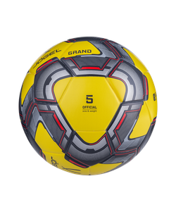 Мяч футбольный Grand №5, желтый/серый/красный