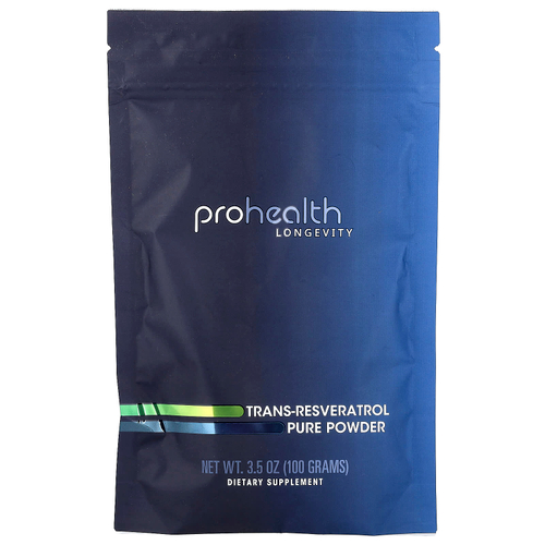 ProHealth Longevity, чистый транс-ресвератрол в порошке, 100 г (3,5 унции)