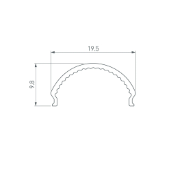 Экран ARH-WIDE-B-H20-2000 Round Clear-PM (Arlight, Пластик) 016624