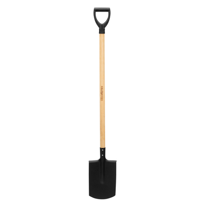 Лопата прямоугольная, 200х284х1340 мм, деревянный черенок с пропиткой, Сибртех