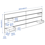 Изголовье - NORDLI IKEA/ НОРДЛИ ИКЕА, 140х160 см, белый