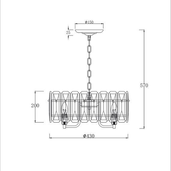 Подвесная люстра Escada Nerissa 2115/6S Chrome