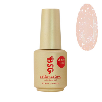 BSG цветная жесткая база colloration hard №04 - нежный бежевый оттенок с искрящимся шиммером (20 мл)