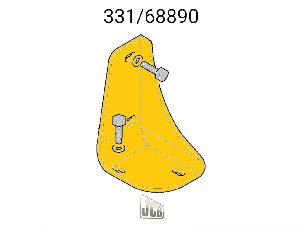 Кронштейн крепления глушителя JCB 331/68890, 331-68890, 33168890