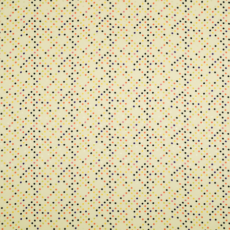 Плательно-блузочный шёлковый жаккард жёлтого цвета в горох