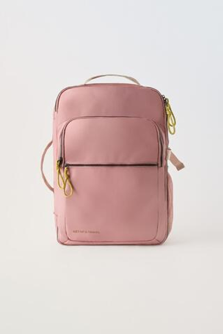 ZARA РЮКЗАК ДОРОЖНЫЙ, РОЗОВЫЙ