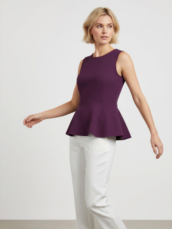 Вечерний топ-блузка с баской