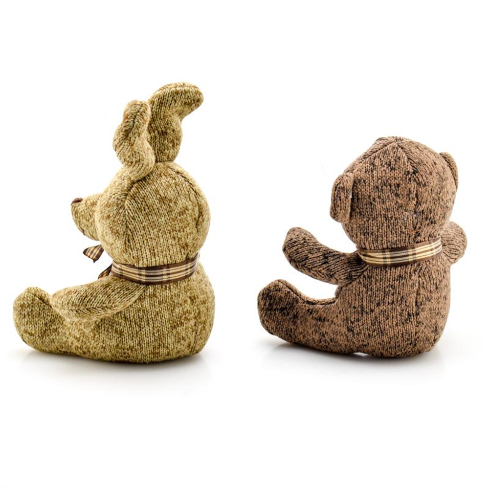 Игрушка мягкая медведь/заяц 12см микс кор