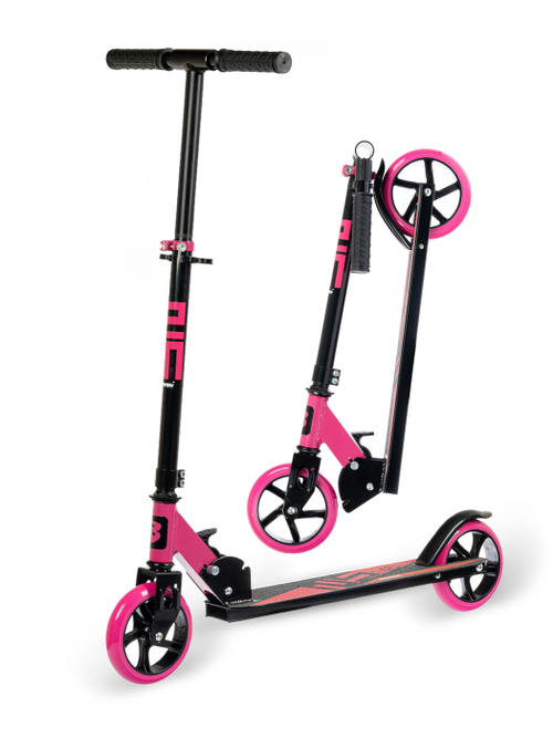 Самокат BONDIBON NIMBUS, колеса PU 145*125мм,стальной, розовый