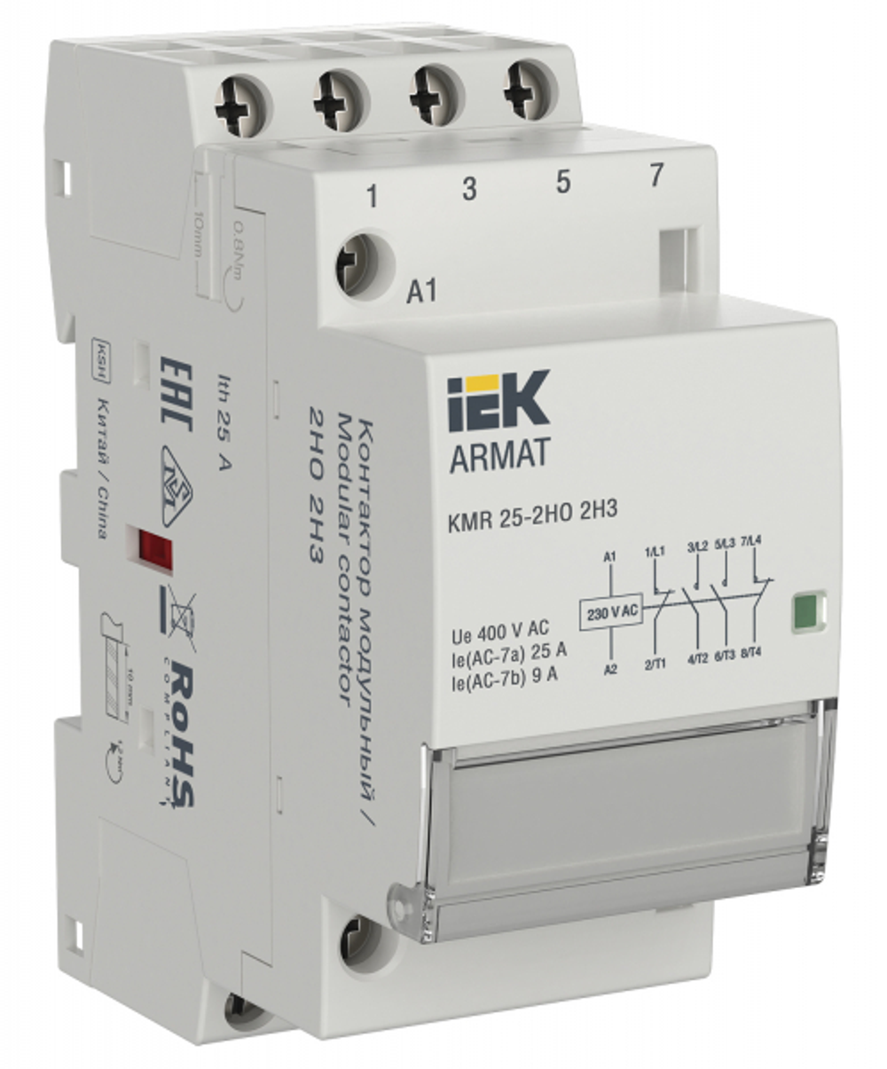 Контактор модульный 25А 230В 2НО 2НЗ AC KMR ARMAT AR-KMR10-025-22-230