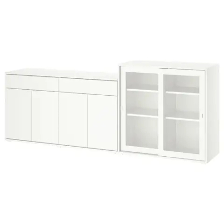 Книжный шкаф - VIHALS IKEA/ ВИХАЛС ИКЕА,   235х90 см, белый