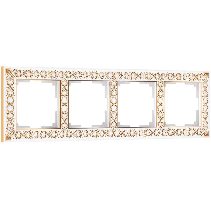 Рамка Werkel на 4 поста (белое золото) a050935 4690389158278