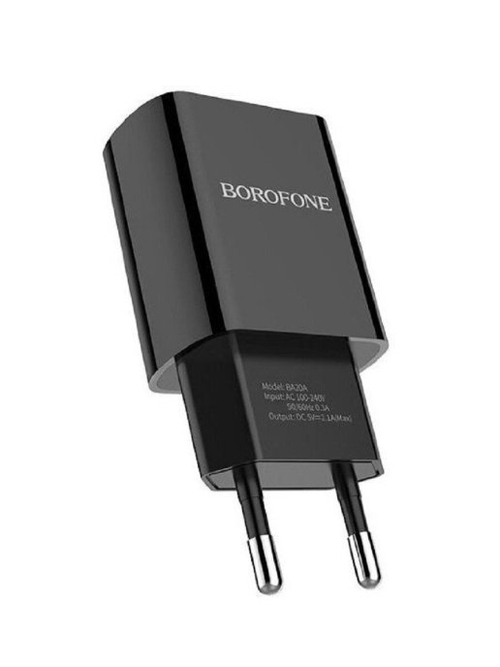 Сетевая зарядка 1-гнездо USB 5-12В 2.1А BOROFONE BA20A