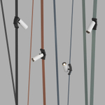 DK5547-BW+BK Поворотный светильник для трека-ремня Belty, серия Spot, со светодиодом, D35*L126.5мм, 48V DC, 7W, RA90, 30°, 3000K, IP20, белый с черным, алюминий