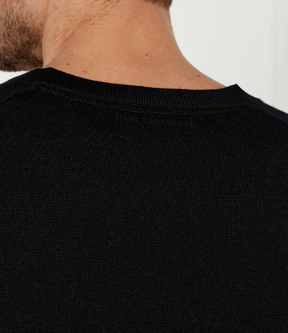 Шерстяной свитер Karl Lagerfeld - черный(655003 544399)