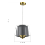 SL6127.313.01 Светильник подвесной ST-Luce Латунь/Серый, Прозрачный LED 1*18W 3000K PANDORA