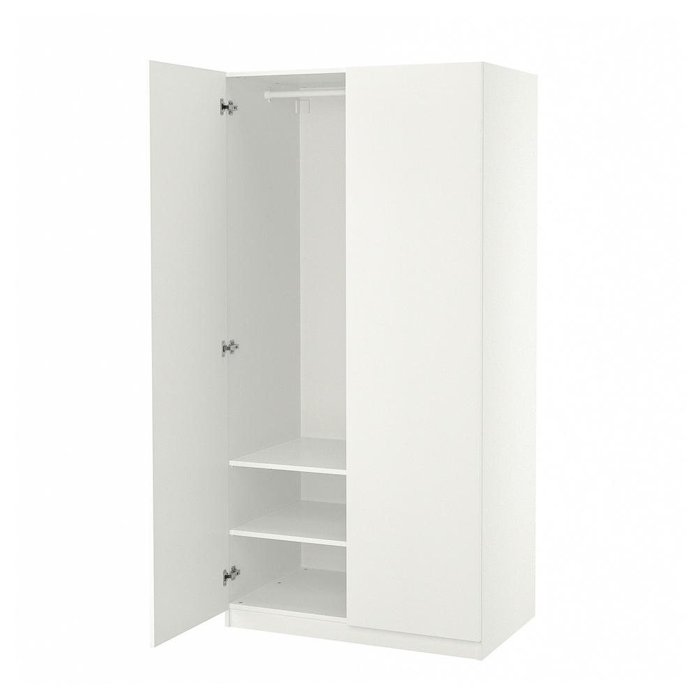 Распашной шкаф PAX FORSAND IKEA (двухсекционный) (белый)  120*60*260