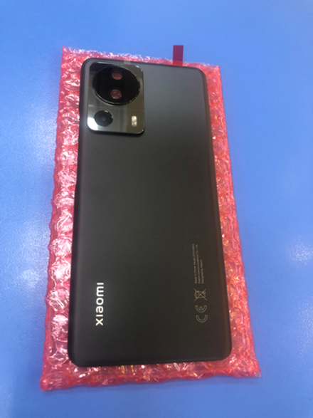 Xiaomi Mi 13 Lite  Задняя крышка в сборе с защитными стёклами камеры черная Оригинал