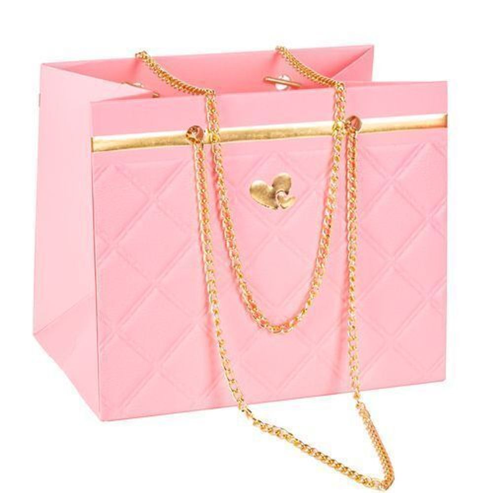 Пакет-сумка с цепочкой 18*12*15 РОЗОВЫЙ