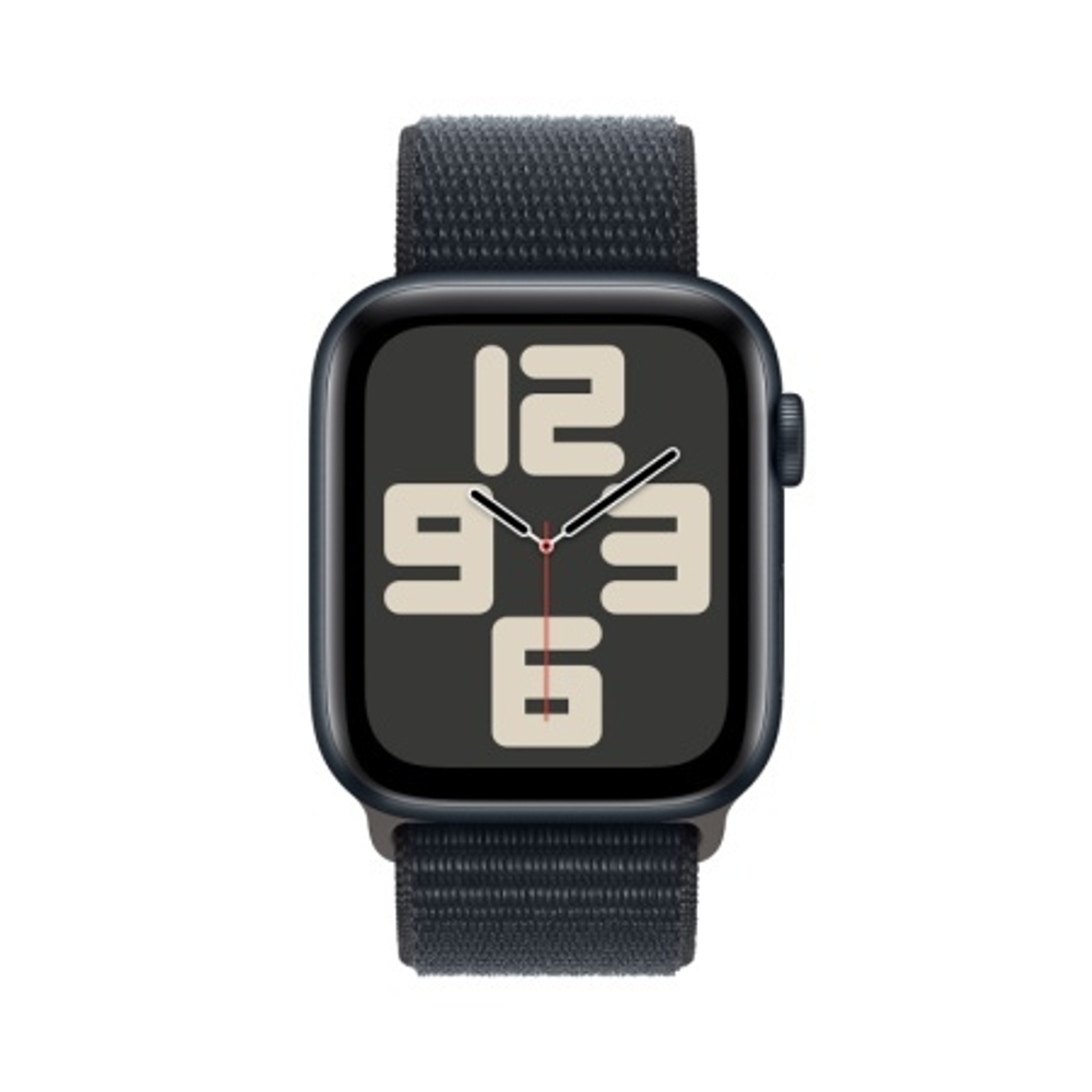 Часы Apple Watch SE (2023), спортивный ремешок черного цвета