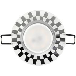 Светильник встраиваемый cо светодиодной подсветкой ЭРА DK LD47 SL /1 под лампу MR16 GU5.3 белый/белый | Встраиваемые LED светильники