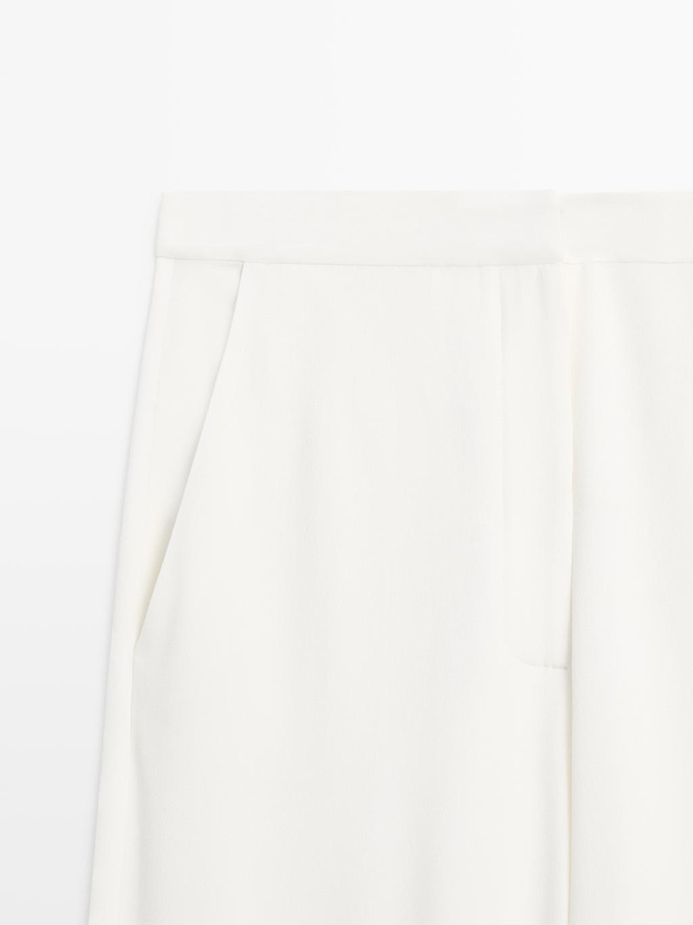 Massimo Dutti Свободные элегантные брюки - STUDIO, кремовый