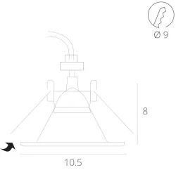 Точечный встраиваемый светильник Arte Lamp GRUS