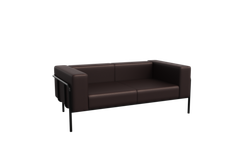 Flex Диван двухместный FLX-2 Latte Lux 405/Металл Черный 1750*915*690