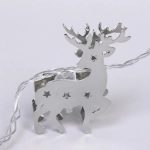 Гирлянда для дома «Серебряный олень» 4м 20 ламп LED, 6*4 см прозр.пров.,1 реж, IP-20, Белый (возможность соединения)