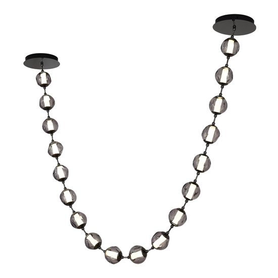 SL6520.403.18 Светильник подвесной ST-Luce черный жемчуг/прозрачно-дымчатый LED 1*90W 4000K HELMI