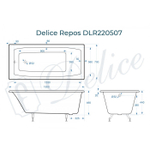 Ванна чугунная Delice Repos 150х70 DLR220507