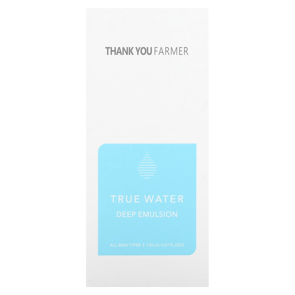 Thank You Farmer, True Water, эмульсия глубокого действия, 130 мл (4,57 жидк. унции)