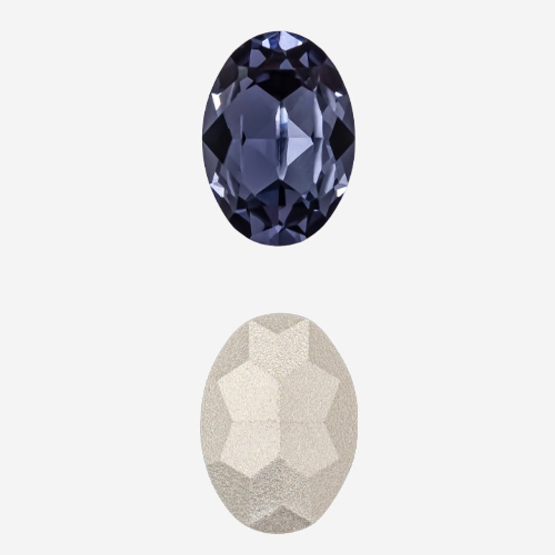 Кристалл Овал (Oval Fancy Stone), оттенок "Tanzanite", 14*10мм