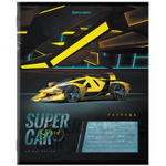Тетрадь 12 л. BRAUBERG клетка обложка картон "SUPER CAR" (60 штук в упаковке)