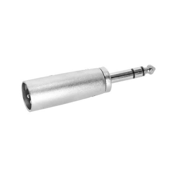Adam Hall K4AJM3XM3 - адаптер TRS 6.3 mm stereo (M) - XLR (M), серебристый