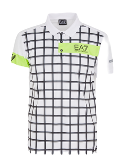 Теннисное поло EA7 Man Jersey Polo Shirt - white