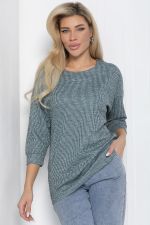 Блуза В гармонии с собой (серо-зеленая) Б12424 LT Collection